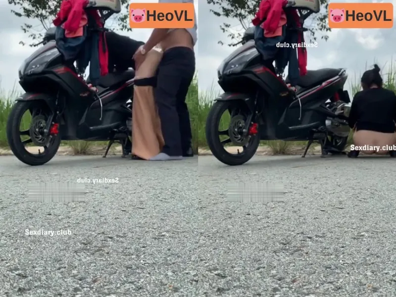 Vợ yêu người chồng chơi nhau giữa đường nơi vắng vẻ